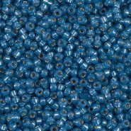 Miyuki seed beads 11/0 - Dyed denim blue silver lined alabaster 11-648